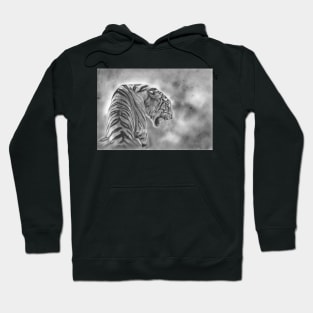 Defiant - tiger pencil drawing Hoodie